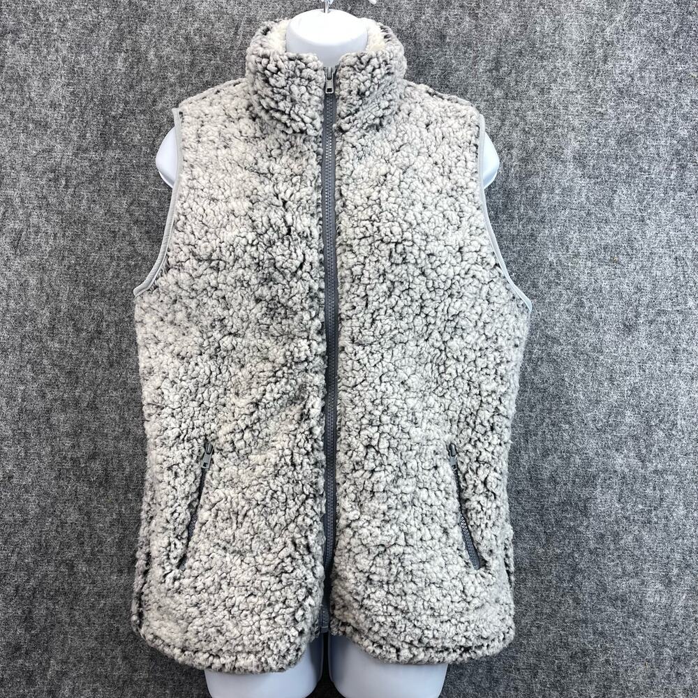 Zesica Faux Fur Vest Women Size Small Full Zip